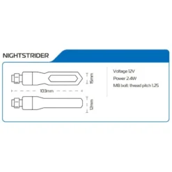 MC Blinklys sæt – Oxford NightStrider Sequential Indicators EL362