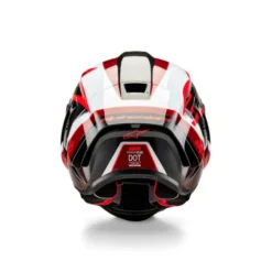 MC-hjelm fullface – Alpinestars Supertech R10 Team Carbon Sort/Rød/Hvid