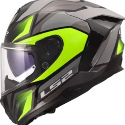 MC-hjelm fullface – LS2 Challenger II Viper Grå/H-V Gul