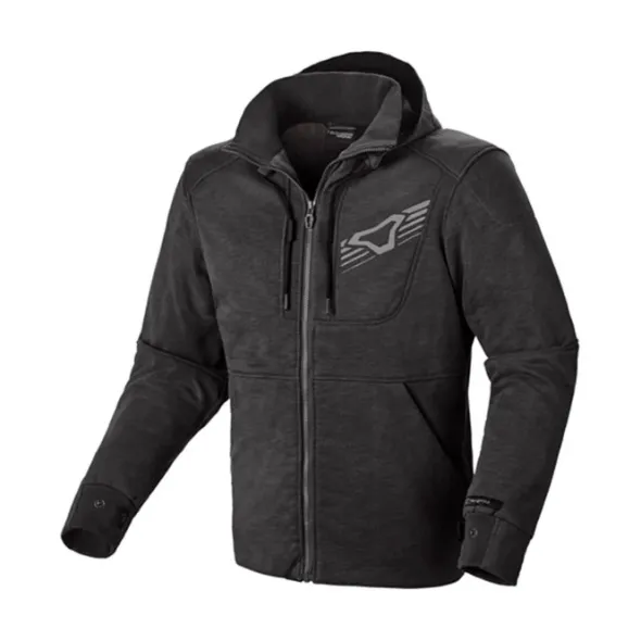 MC-Jakke – Macna District Hoodie Mørkegrå
