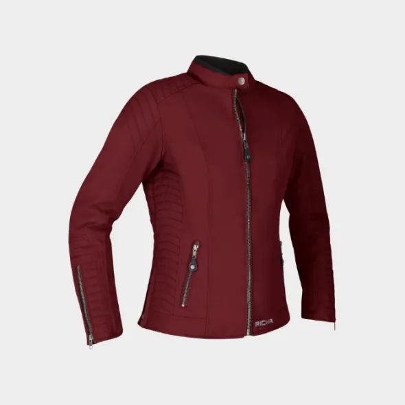 MC-jakke – Richa Lausanne Textile WP Burgundy