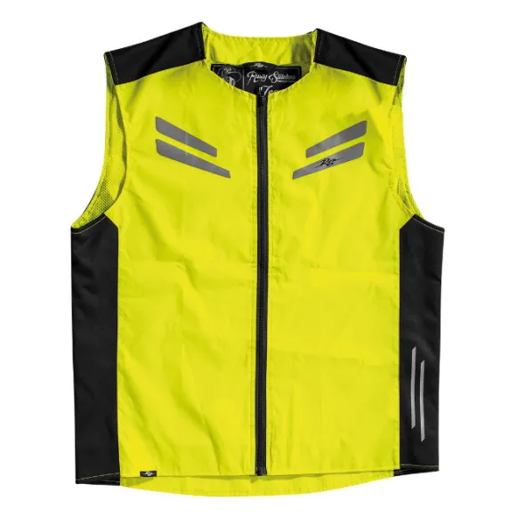 MC-Refleksvest – Rusty Stitches Safety Vest Stewart Yellow Fluo