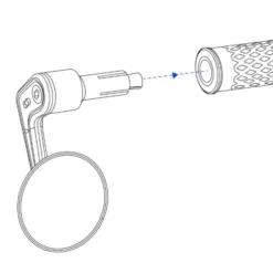 MC-Spejl – Oxford Street Bar End Mirror (Venstre) OX535
