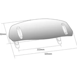 MC-Vindskærm – Puig Justerbar Klar 313×100 MM