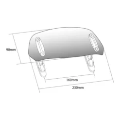 MC-Vindskærm – Puig Justerbar Klar 90×220 MM