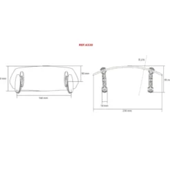 MC-Vindskærm – Puig Justerbar Klar 95×263 MM